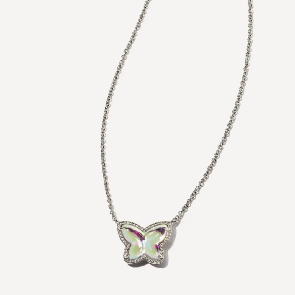 NWOT lillia butterfly silver pendant necklace